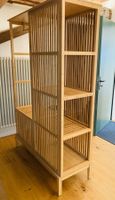 NORDKISA Kleiderschrank, offen/Schiebetür, Bambus, 120x186