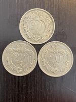 Autriche, 3X 20 Heller 1893-94 Nickel