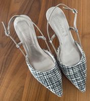 Tamaris Pumps Tweed Schwarz Weiss Grösse 38 Neu!
