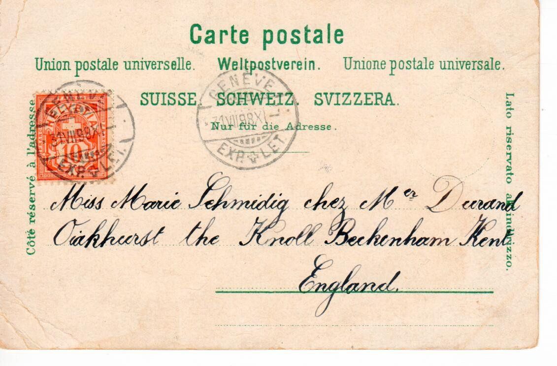 Cartoline postali: Genève  1898 – Usato da Wolhusen venduto da Curver9 1