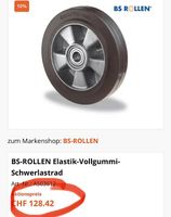 4Stk neue BS-ROLLEN Elastik-Vollgummi-Schwerlastrad