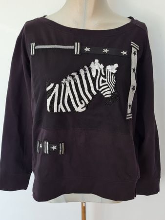 Sweat-shirt Save the Queen taille M L en coton noir