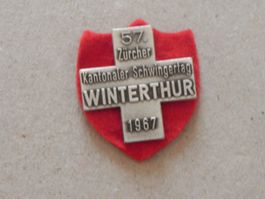 Abzeichen Kantonal Schwingfest Schwingen Winterthur ZH 1967