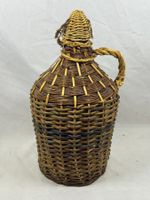 Dame-jeanne en osier ancienne - Alte Korbflasche