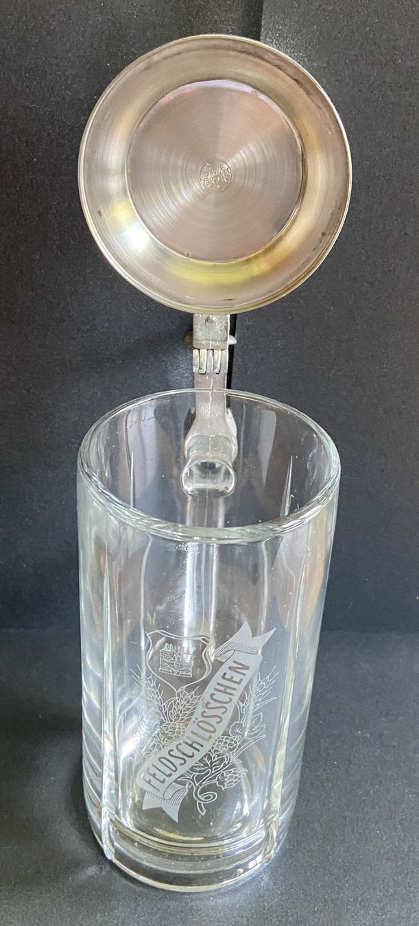 Feldschlösschen Bicchieri: Bierkrug Feldschlösschen mit Deckel – Usato da Böckten venduto da Hansi36 2