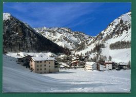 Samnaun im Unter-Engadin mit Piz Rots, ungelaufen, ca. 1982