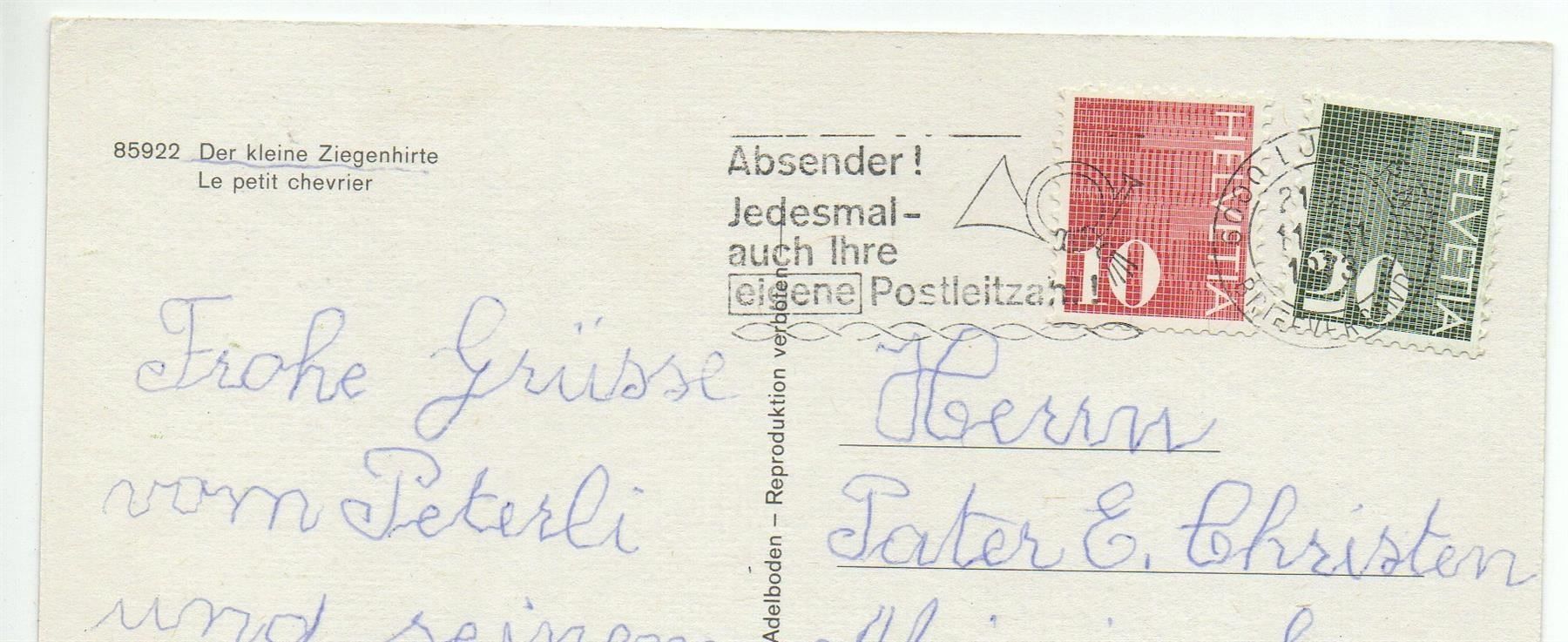 Cartoline postali: Der kleine ZIGENHIRTE Junge mit Ziege – Usato da Jona venduto da philajona 1
