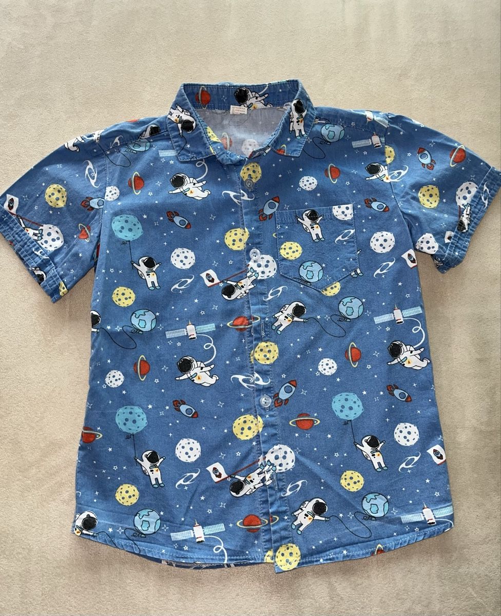 Camicie, T-shirt & Polo: Sommer Hemd Gr. 116 Baumwolle  – Usato da Meilen venduto da Exclusive00