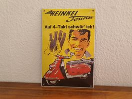 Emailschild Heinkel Tourist Roller Werkstatt Emaille Schild