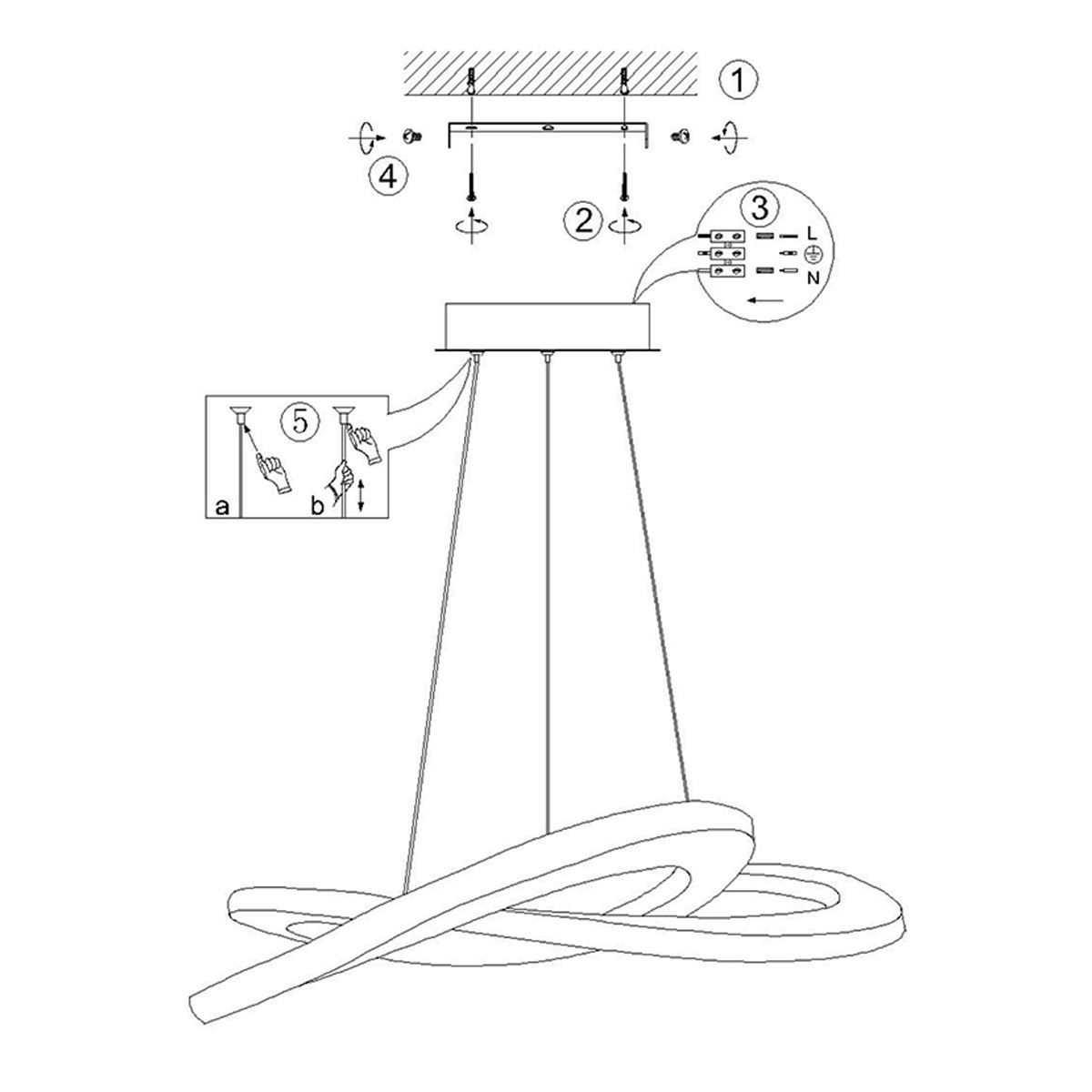 Lampadari & plafoniere: LED Pendelleuchte, Anthrazit, 71 cm Ø – Nuovo (secondo la descrizione) da Kreuzlingen venduto da Smart-Light 4