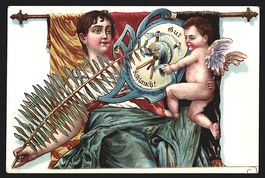 Allegorische Frauenfigur und Engelchen, 