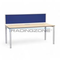 Haworth Schreibtisch 180x80 cm Eiche/Weiss mit Trennwand