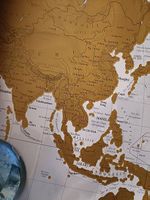 Poster carte du monde à gratter - neuf