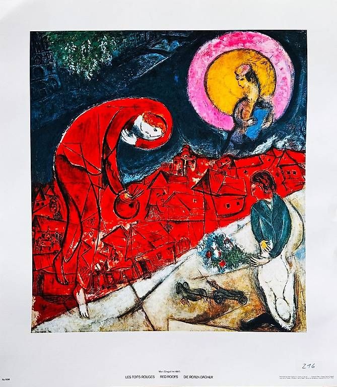 Gemälde: Chagall Marc 1887-1985, die roten Dächer. – Gebraucht aus Ascona von Art3000