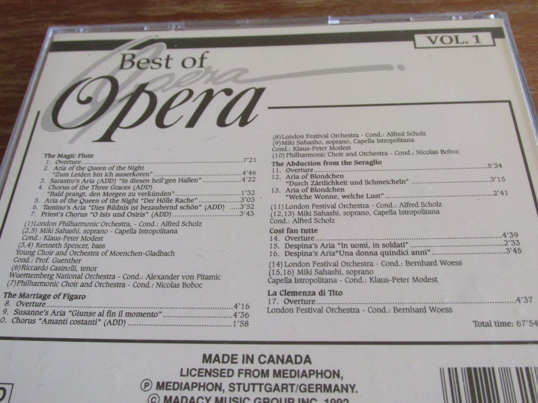 CD: Best Of Opera Vol. 1, CD, D11 – Usato da Sessa venduto da discoverymedia 1