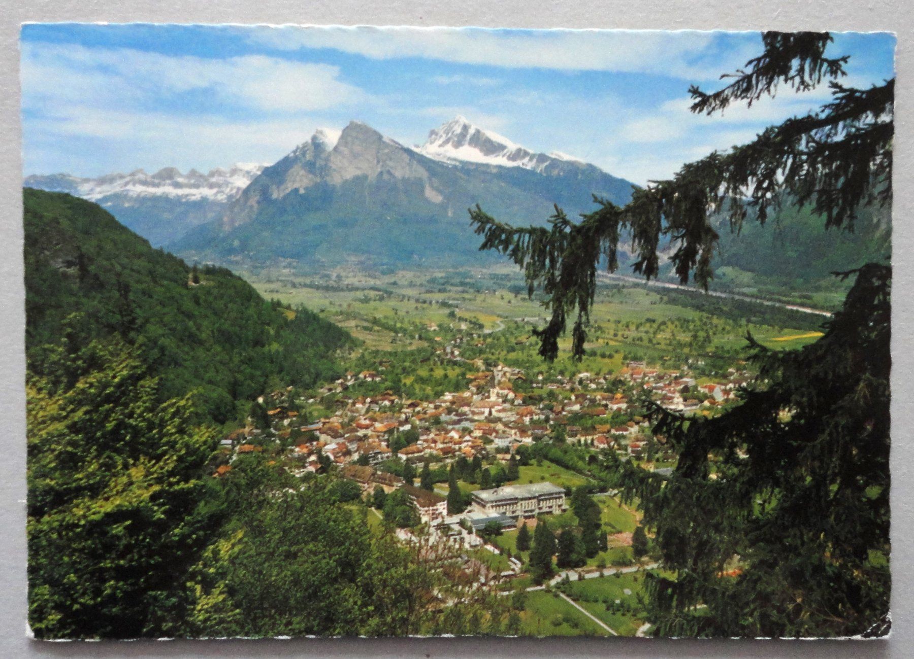 Ansichtskarten: Bad Ragaz mit Churfirsten – Gebraucht aus Fétigny von Billy2miny