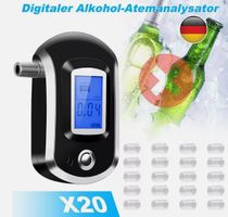 Messgerät Alkohol tester Promille Atem 20 Mundstücke