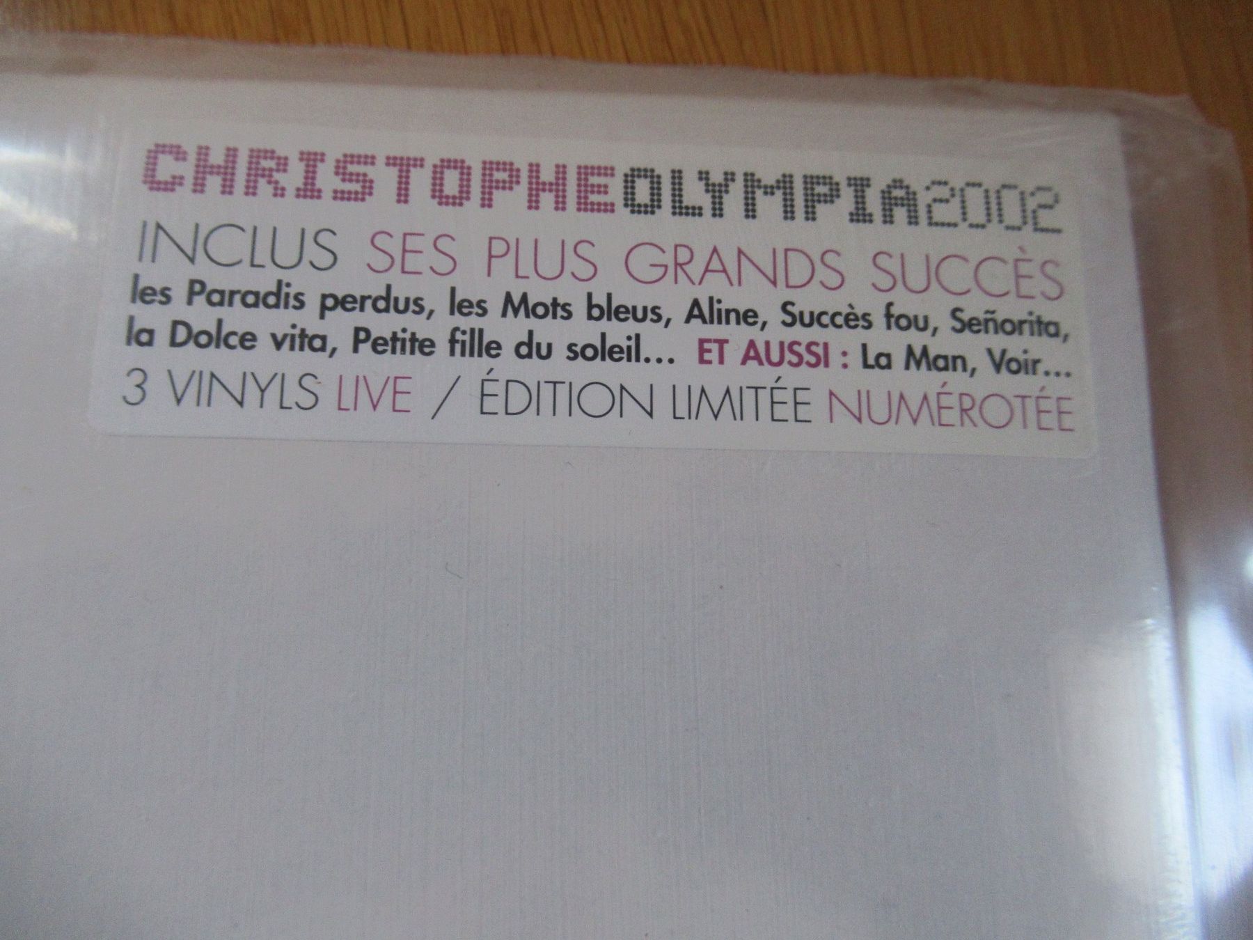 Schallplatten: CHRISTOPHE - OLYMPIA 2002 - NEUF & SCELLE – Neu und originalverpackt aus Grône von Mire01 1
