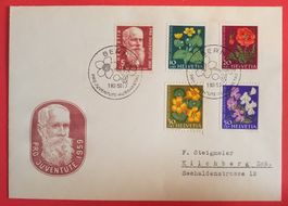 B196) 1959, Pro Juventute FDC Kt. 25.-