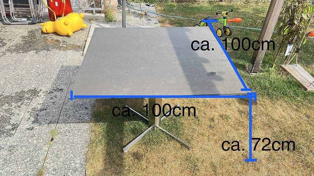 Tische: Gartentisch Denova Möbel  ca. 100 × 100 x 72cm – Gebraucht aus Muttenz von Hirschmilch 4