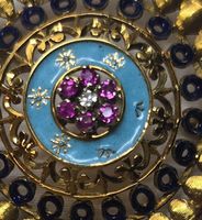 Anhänger & Brosche Bucherer Gold 750 Saphir & Diamant 12 gr