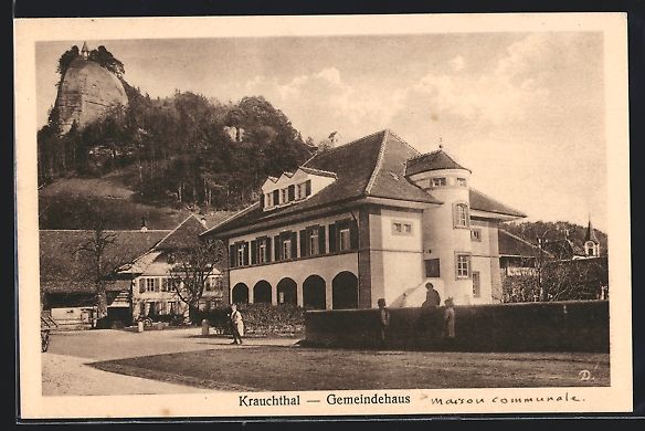 Cartoline postali: AK Krauchthal, Gemeindehaus – Usato da Berlin venduto da bartko-reher