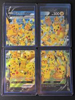 Pokemon Karten Pikachu V-Union Set 4 Teile Zustand neu