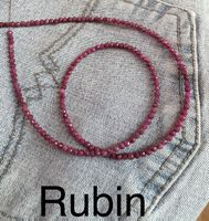 Rubin facettiert  3 mm 45 cm exclusiver Strang für TOP Kette