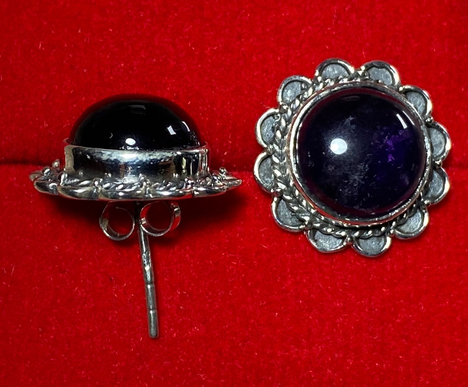 Orecchini pendenti & Orecchini a lobo: orientalische Silber Ohrstecker mit Amethyst – Nuovo e nell'imballaggio originale da Laax GR venduto da krippenfiguren-laax 4