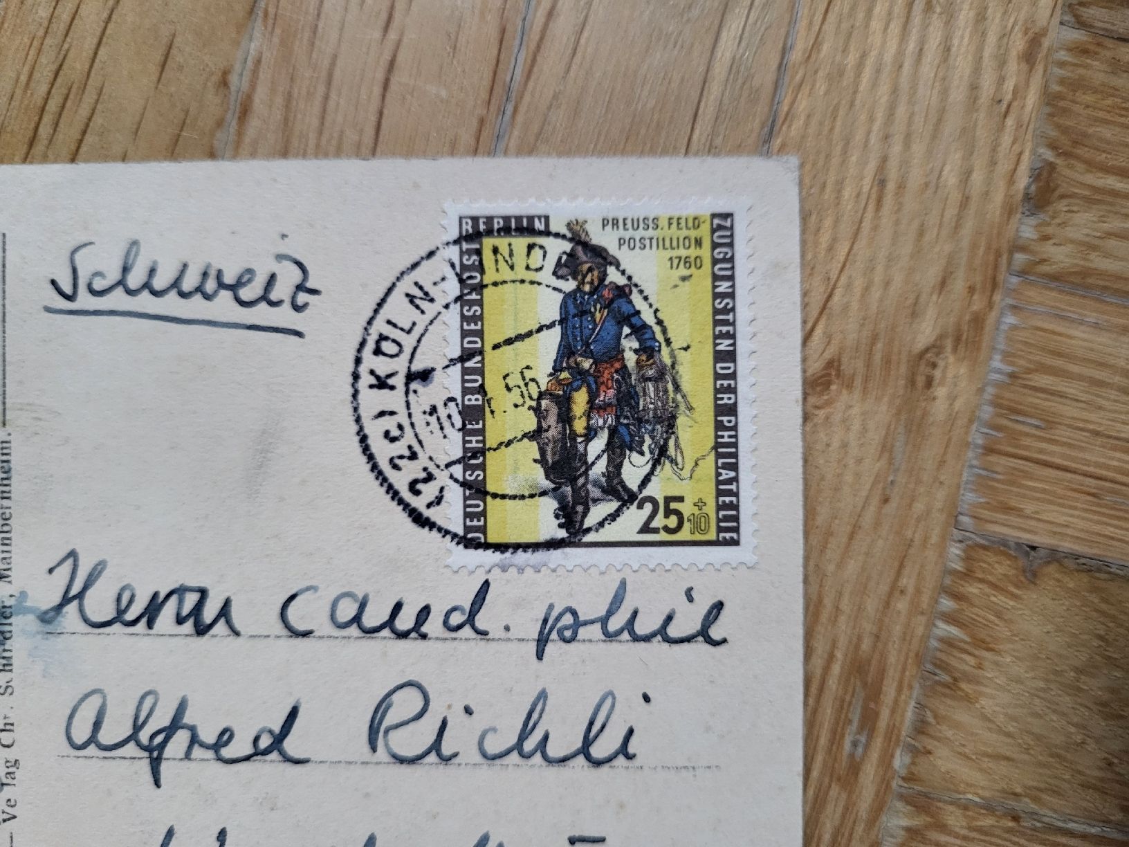 Alle Briefmarken: 1956, Postkarte nach Winterthur – Gebraucht aus stäfa von brandy66 1