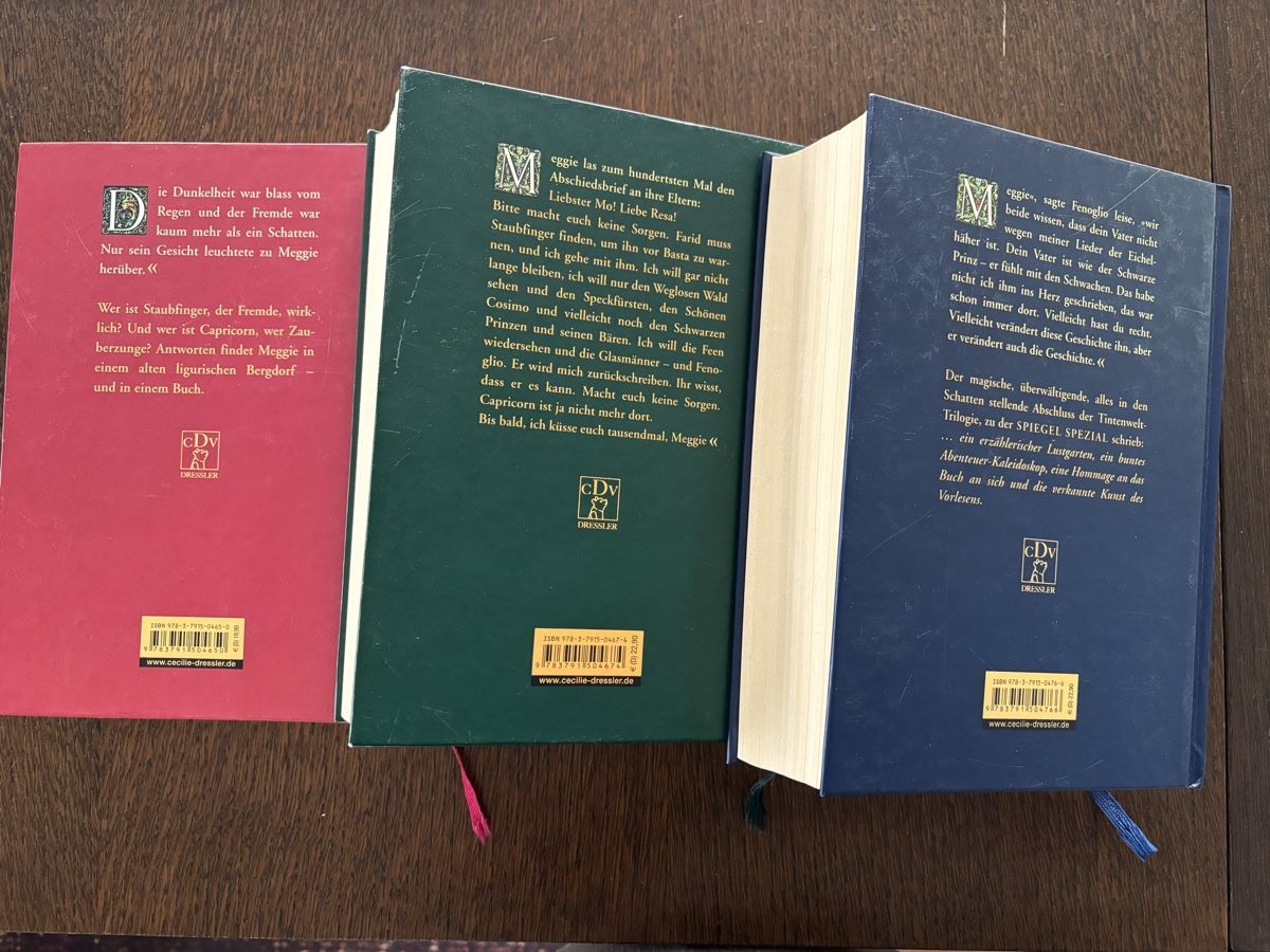 Libri: Tintenherz, Tintenblut, Tintentod – Usato da Schnottwil venduto da Kolobri76 1