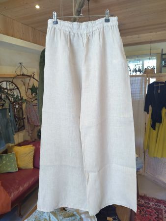 Leinen Hosen weiss-creme M