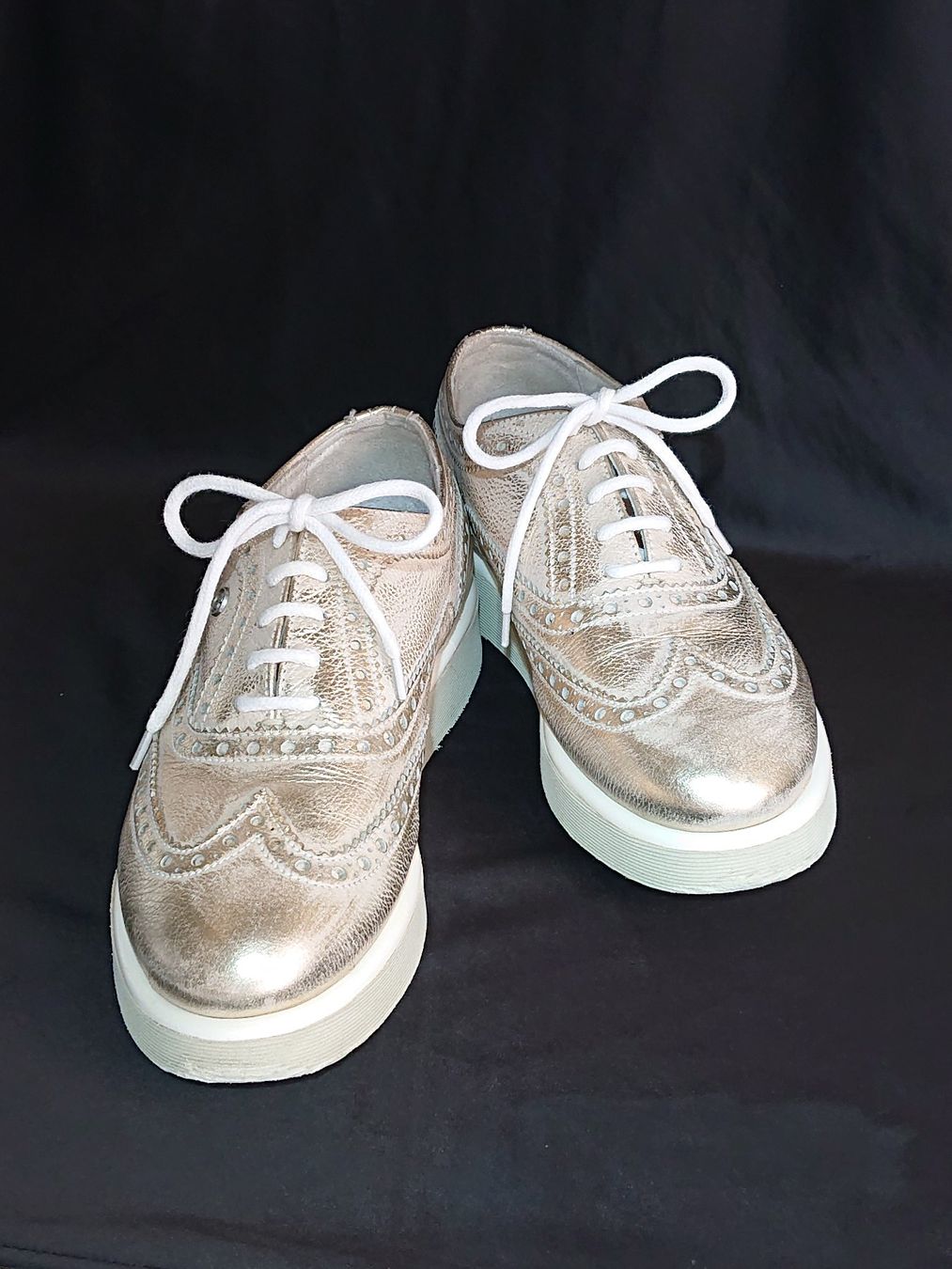 Bogner Scarpe da donna: Halbschuhe / Schnürer - BOGNER - 37 - Leder - gold/beige – Usato da Thusis venduto da drd_zy9w