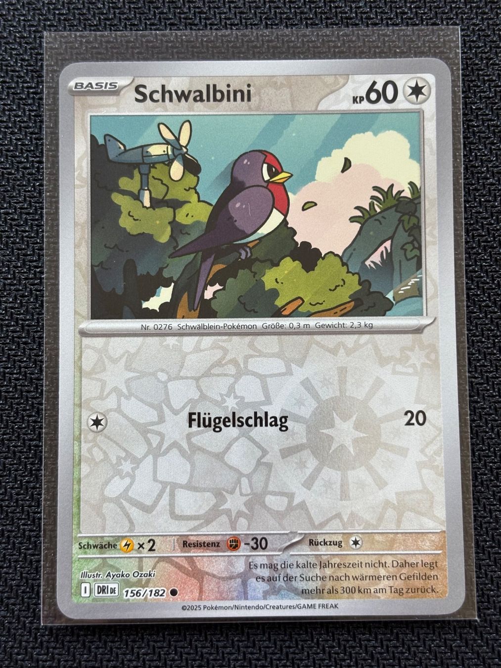 Pokémon Carte collezionabili: Schwalbini (DRI 156) Reverse Holo - Ewige Rivalen - DE – Nuovo (secondo la descrizione) da Hergiswil NW venduto da Feybyen