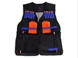 MUNITIONSWESTE FÜR NERF PFEILE/DARTS SCHWARZ- MAGAZIN -VESTE