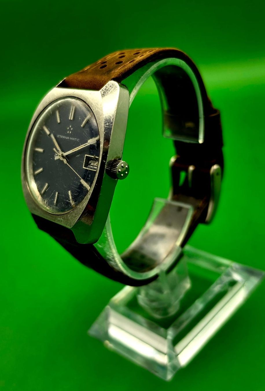 Eterna Uhren: ETERNA-MATIC AUTOMATIC DATE SWISS MATHIAS GYGER 1958-1978 – Gebraucht aus Neftenbach von Taschen-Uhren 7