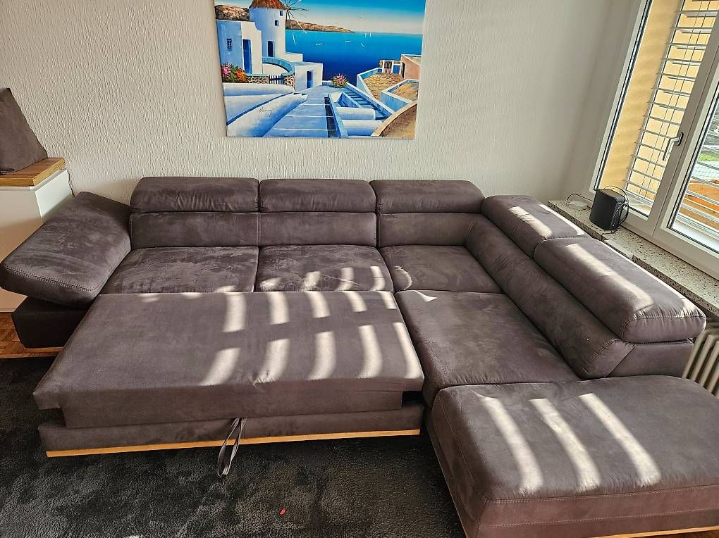 Divani: Ecksofa in Dunkelgrau mit Bettfunktion – Usato da Kaltbrunn venduto da Andrea_Bea1 1
