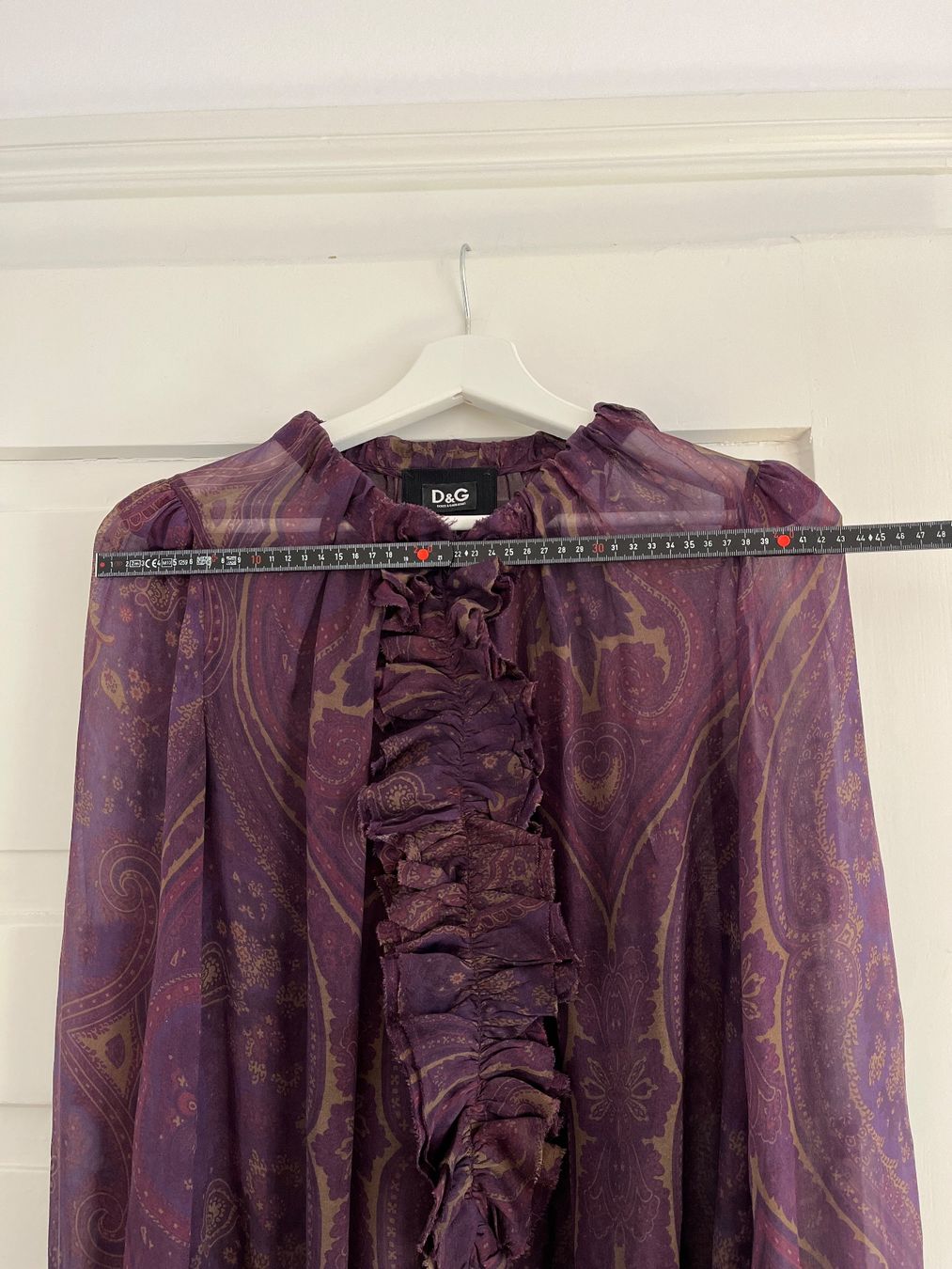 Dolce & Gabbana Camicette: Dolce & Gabbana Bluse violett gemustert – Usato da Zürich venduto da bretxo 5