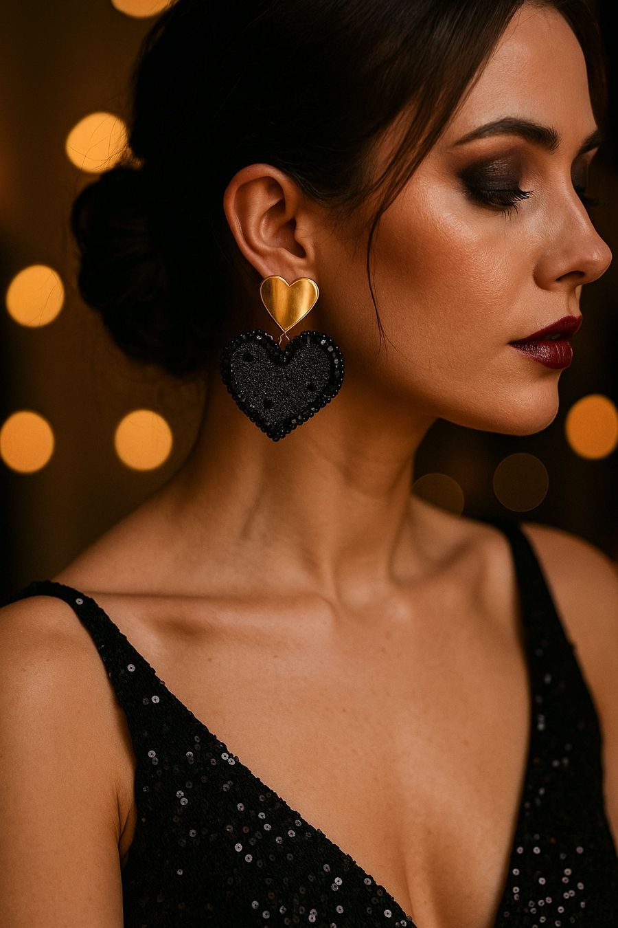 Orecchini pendenti & Orecchini a lobo: Handmade heart shape earing – Nuovo (secondo la descrizione) da Dietikon venduto da Eylem79