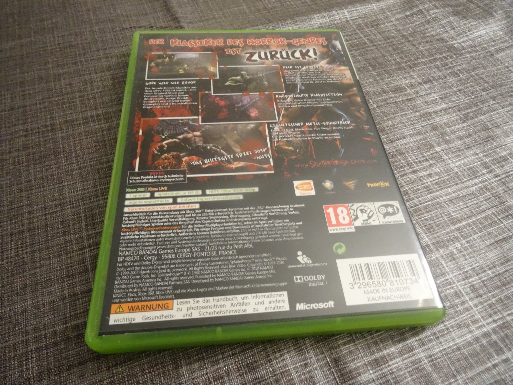 Microsoft Spiele: Splatterhouse - Xbox 360  PEGI 18ER VERSION – Gebraucht aus Olten von Disc-Ausverkauf 2