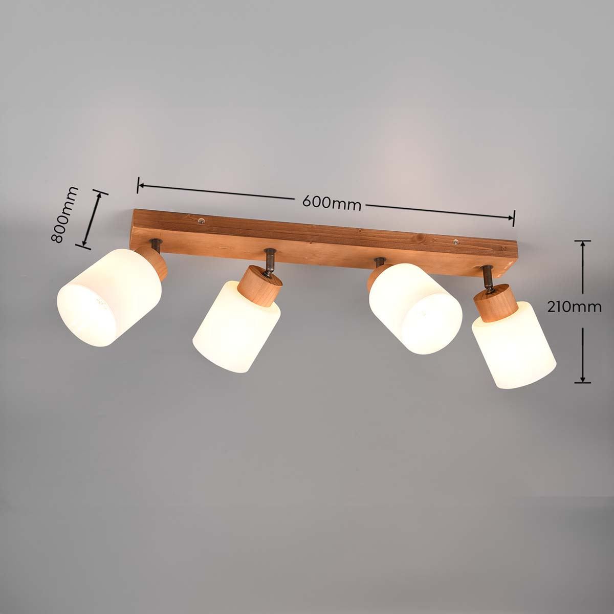 Lampadari & plafoniere: Deckenleuchte, 4 Spots, 60 cm x 10 cm – Nuovo (secondo la descrizione) da Kreuzlingen venduto da Smart-Light 2