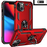 iPhone 13 Pro Max Handy Hülle Hybrid Bumper Panzer  -Rot 