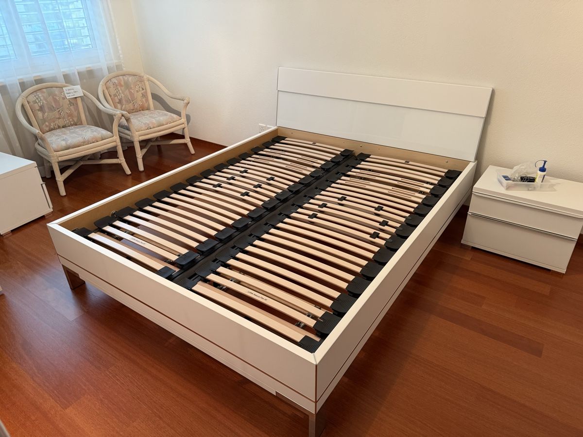 Pfister Letti: Doppelbett weiss inkl. Lattenrost – Usato da Horw venduto da MOPA27 2