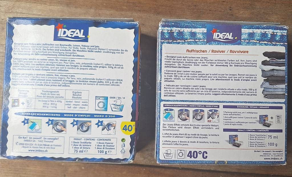 Colori: IDEAL Textilfarbe Schwarz Jeans – Usato da Rüti ZH venduto da la-93 1