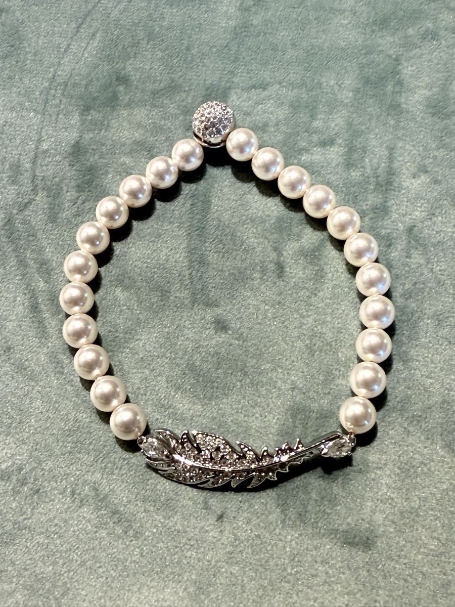 Swarovski Bracciali & Braccialetti: Swarovski Perlen/Feder Armband – Nuovo (secondo la descrizione) da Wildberg venduto da TradeMe