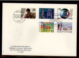 1989, FDC, Sonderpostmarken II (Nr. 777–781)
