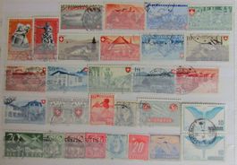 Lot de timbres oblitérés, principalement PRO PATRIA