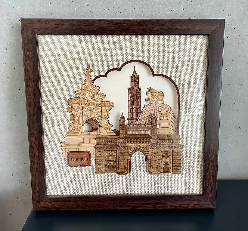 Dipinti: tableau en marqueterie Mumbai / Bombay – Nuovo e nell'imballaggio originale da Vésenaz venduto da atadde 2