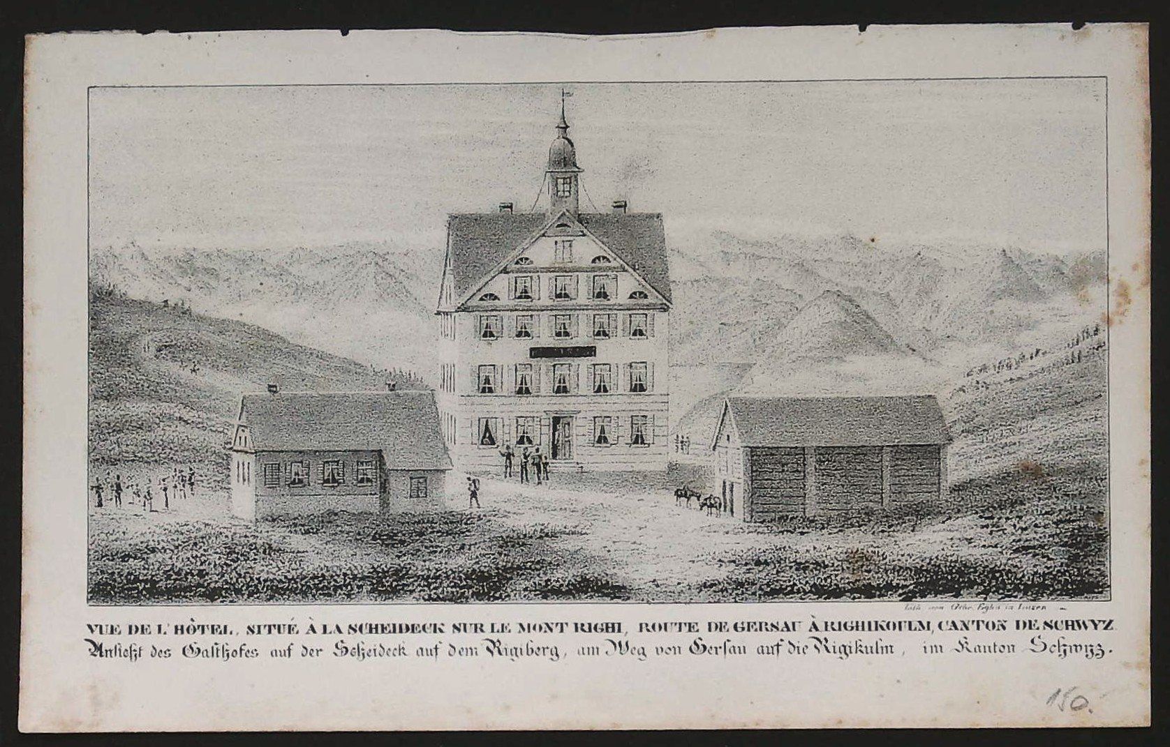 Gravures: Rigi Scheidegg Lithographie von Egli – D'occasion à Rafz par Helvet32