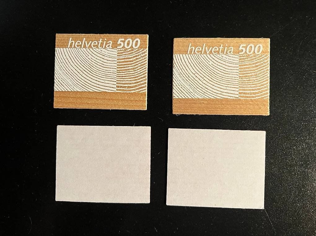 Tutti i francobolli: Briefmarke aus Schweizer Holz – Nuovo e nell'imballaggio originale da Humlikon venduto da GX30 1